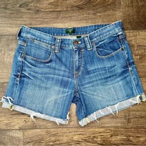 J. Crew Denim Jean Shorts - Cut-Off Raw Hem - Stretch - Women's Size 4